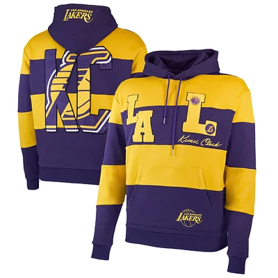 Men's NBA x Keiser Clark Purple/Gold Los Angeles Lakers No Caller ID Pullover Hoodie