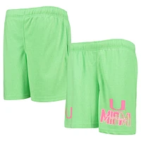 Youth Green Miami Hurricanes Super Fresh Neon Daze Shorts