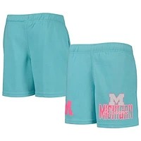 Youth Aqua Michigan Wolverines Super Fresh Neon Daze Shorts