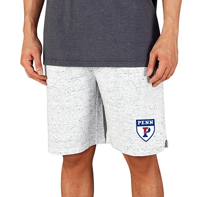 Men's Concepts Sport White/Charcoal Pennsylvania Quakers Throttle Knit Jam Shorts