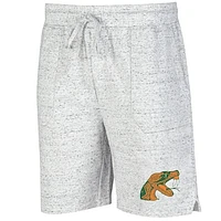 Men's Concepts Sport White/Charcoal Florida A&M Rattlers Throttle Knit Jam Shorts