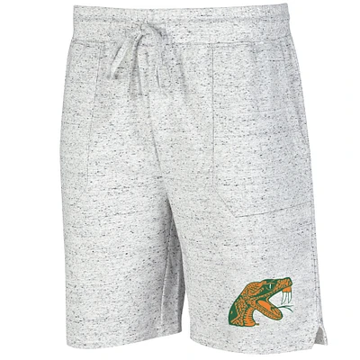 Men's Concepts Sport White/Charcoal Florida A&M Rattlers Throttle Knit Jam Shorts