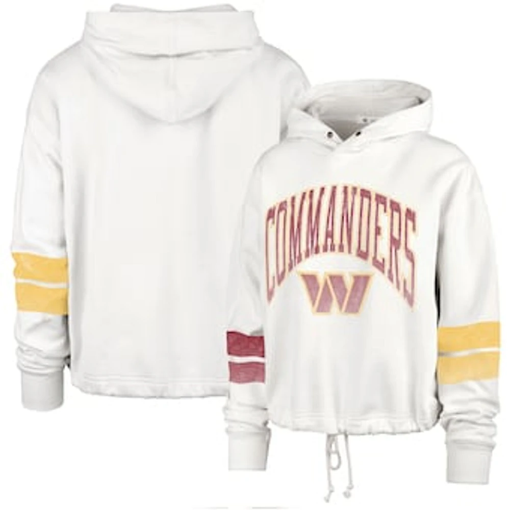 Women's '47 White Washington Commanders Harper Pullover Hoodie