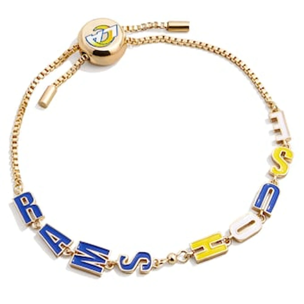 BaubleBar Gold Los Angeles Rams Slogan Pull-Tie Bracelet