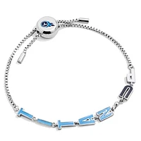 BaubleBar Silver Tennessee Titans Slogan Pull-Tie Bracelet