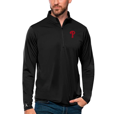 Men's Antigua Philadelphia Phillies Tribute Quarter-Zip Pullover Top