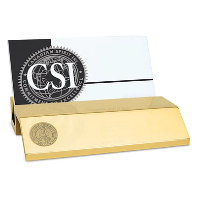 Haverford College Gold Business Card Holder