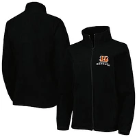 Women's Dunbrooke Black Cincinnati Bengals Hayden Polar Fleece Full-Zip Jacket