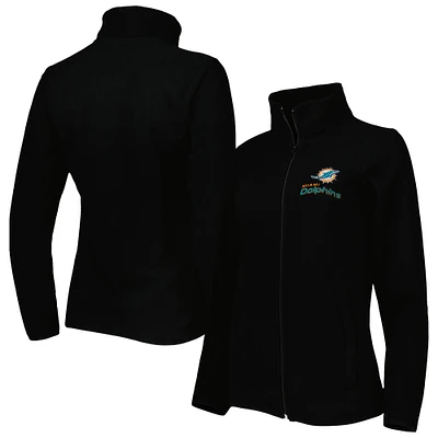 Women's Dunbrooke Black Miami Dolphins Hayden Polar Fleece Full-Zip Jacket