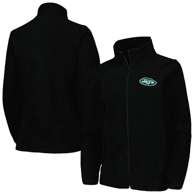 Women's Dunbrooke Black New York Jets Hayden Polar Fleece Full-Zip Jacket