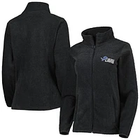 Women's Dunbrooke Charcoal Detroit Lions Hayden Polar Fleece Full-Zip Jacket