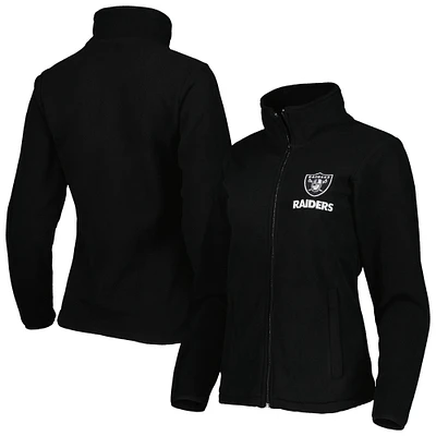 Women's Dunbrooke Black Las Vegas Raiders Hayden Polar Fleece Full-Zip Jacket