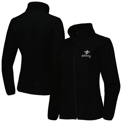 Women's Dunbrooke Black New Orleans Saints Hayden Polar Fleece Full-Zip Jacket