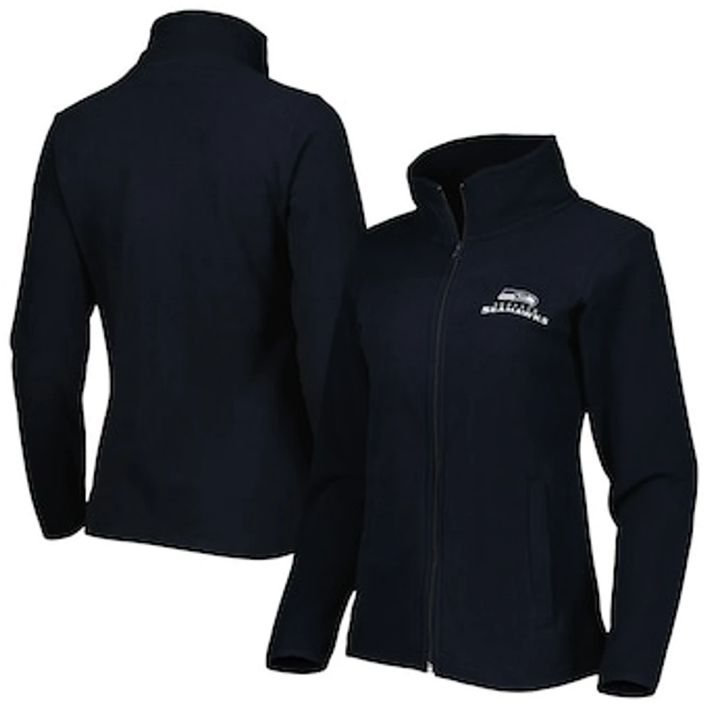 Women's Dunbrooke Navy Seattle Seahawks Hayden Polar Fleece Full-Zip Jacket