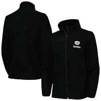 Women's Dunbrooke Black Pittsburgh Steelers Hayden Polar Fleece Full-Zip Jacket