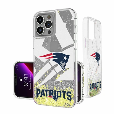 New England Patriots Personalized Tilt Design iPhone Glitter Phone Case