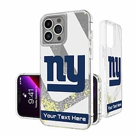 New York Giants Personalized Tilt Design iPhone Glitter Phone Case