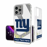 New York Giants Personalized Tilt Design iPhone Glitter Phone Case