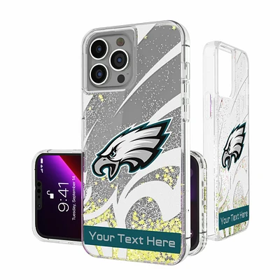 Philadelphia Eagles Personalized Tilt Design iPhone Glitter Phone Case