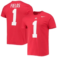 Men's Nike Justin Fields Scarlet Ohio State Buckeyes Alumni Name & Number Team T-Shirt