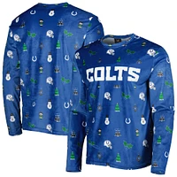 Men's FOCO Royal Indianapolis Colts Holiday Repeat Long Sleeve T-Shirt