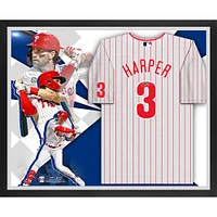 Bryce Harper Philadelphia Phillies Autographed Framed White Nike Authentic Jersey Collage