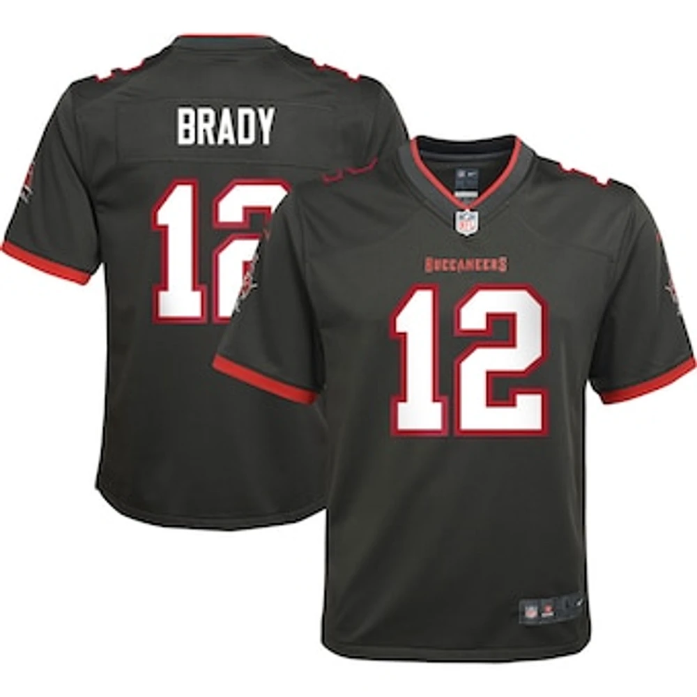 Youth Nike Tom Brady Pewter Tampa Bay Buccaneers Game - Jersey