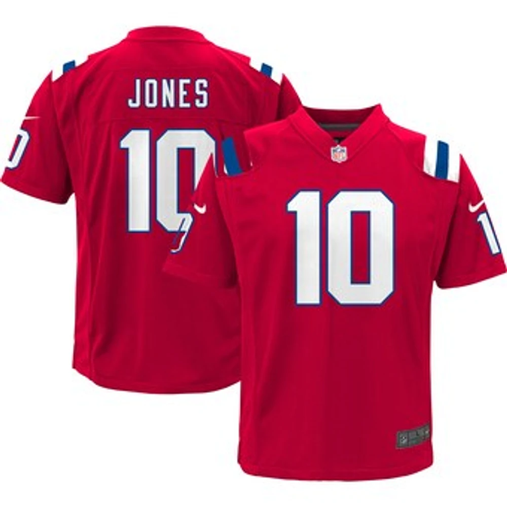 Youth Nike Mac Jones Red New England Patriots Game - Jersey