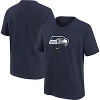 Preschool Nike College Navy Seattle Seahawks Logo Football - T-Shirt