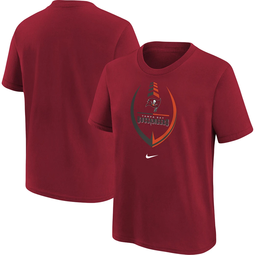 Preschool Nike Red Tampa Bay Buccaneers Icon Wordmark - T-Shirt