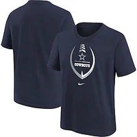 Preschool Nike Navy Dallas Cowboys Icon Wordmark - T-Shirt