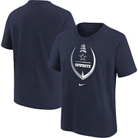 Preschool Nike Navy Dallas Cowboys Icon Wordmark - T-Shirt