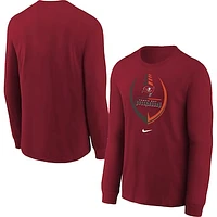 Youth Nike Red Tampa Bay Buccaneers Icon - Long Sleeve T-Shirt