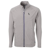 Men's Cutter & Buck Gray Chicago White Sox Big & Tall Adapt Eco Knit Full-Zip Jacket