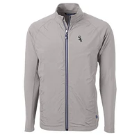 Men's Cutter & Buck Gray Chicago White Sox Big & Tall Adapt Eco Knit Full-Zip Jacket