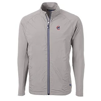 Men's Cutter & Buck Gray Chicago Cubs Big Tall Adapt Eco Knit Full-Zip Jacket