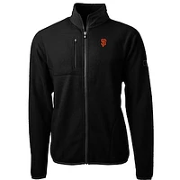 Men's Cutter & Buck Black San Francisco Giants Big Tall Cascade Eco Sherpa Fleece Full-Zip Jacket