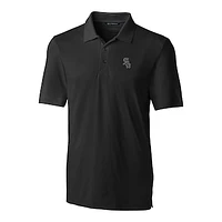 Men's Cutter & Buck Black Chicago White Sox Big & Tall Forge Stretch Polo