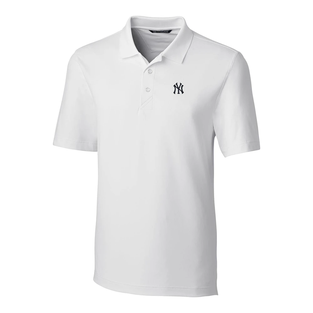 Men's Cutter & Buck White New York Yankees Big & Tall Forge Stretch Polo