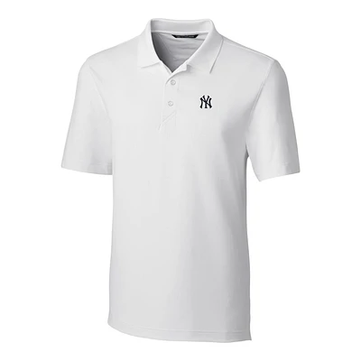 Men's Cutter & Buck White New York Yankees Big & Tall Forge Stretch Polo