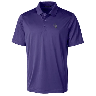 Men's Cutter & Buck Purple Colorado Rockies Big Tall Prospect Textured Stretch Polo