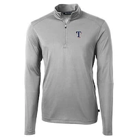 Men's Cutter & Buck Texas Rangers Big & Tall Virtue Eco Pique Quarter-Zip Pullover Jacket