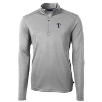 Men's Cutter & Buck Texas Rangers Big & Tall Virtue Eco Pique Quarter-Zip Pullover Jacket