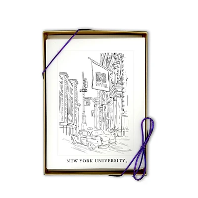 NYU Violets 10-Pack NYC Campus Streets Note Card Set