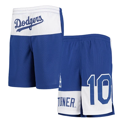 Youth Justin Turner Royal Los Angeles Dodgers Pandemonium Name & Number Shorts