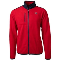 Men's Cutter & Buck New England Patriots Cascade Eco Sherpa Fleece Full-Zip Jacket