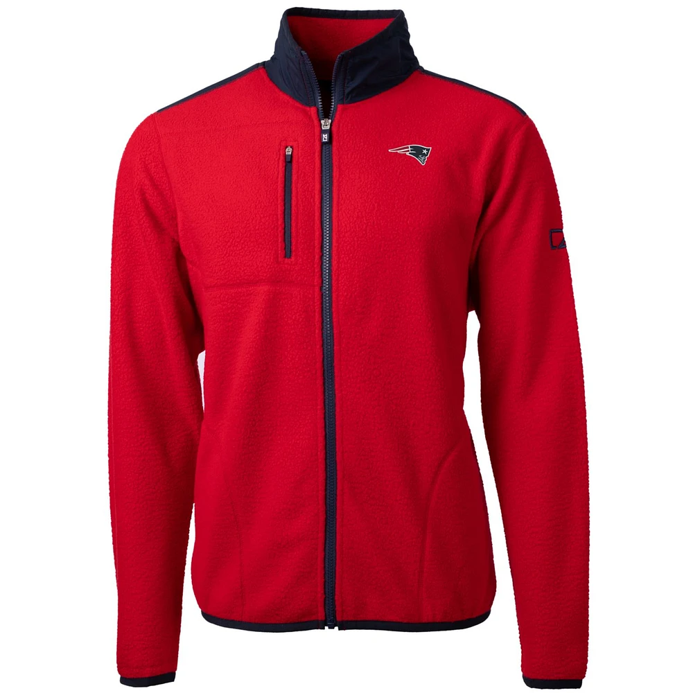 Men's Cutter & Buck New England Patriots Cascade Eco Sherpa Fleece Full-Zip Jacket