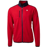 Men's Cutter & Buck New York Giants Cascade Eco Sherpa Fleece Full-Zip Jacket