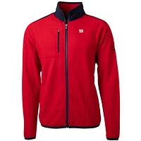 Men's Cutter & Buck New York Giants Cascade Eco Sherpa Fleece Full-Zip Jacket