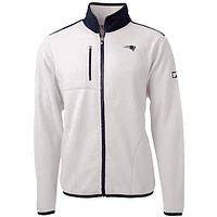 Men's Cutter & Buck New England Patriots Cascade Eco Sherpa Fleece Full-Zip Jacket